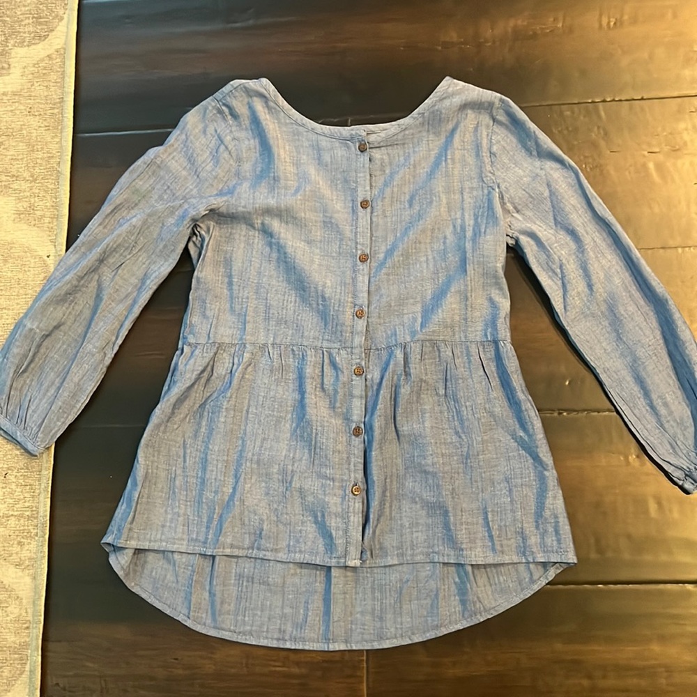 Old Navy girls long button up light weight shirt